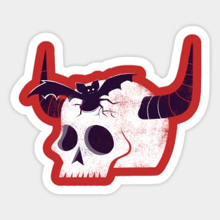 Bat Demon Skull Sticker